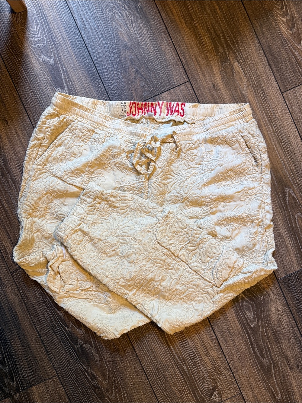 Johnny Was Cream Floral Joggers